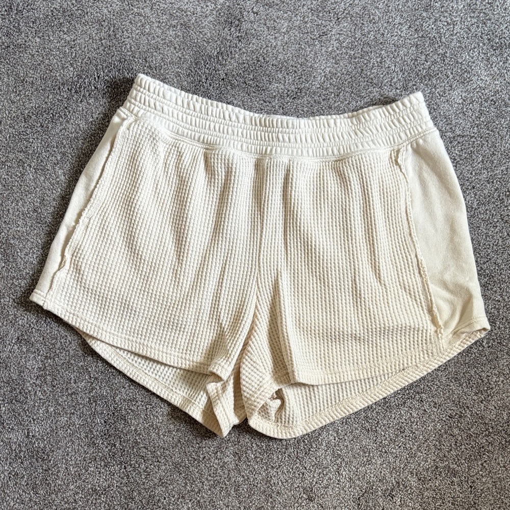 Aerie Cream Athletic Shorts